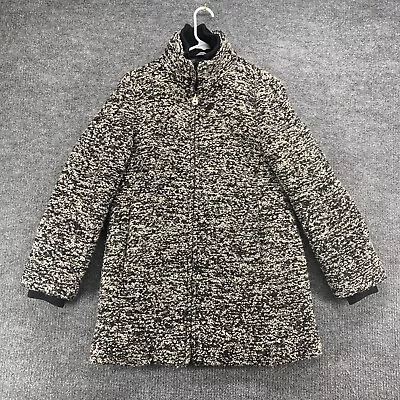 J Crew Jacket Womens 8 Gray Coat Speckled Boucle Italian Wool Full Zip Winter • $49.99