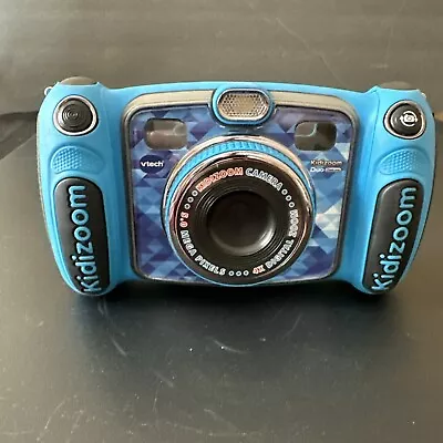 VTech Kidizoom Duo Deluxe Camera Kids BLUE 5 Megapixels 4x Zoom - Tested & Works • $12