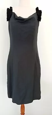 Vintage Cue Grey Black Summer Dress 8 • $10