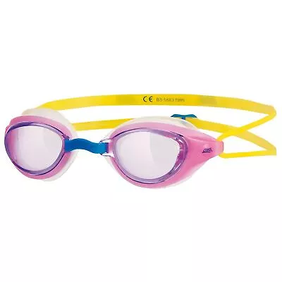 Zoggs Sonic Air Junior Swimming Glasses UV Protection Anti Fog Lilac Pink Yellow • £9.99