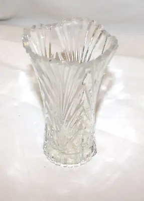 Mikasa Clear Crystal Cut Glass 'Accent' Bud Vase 5 Inches Tall  • $9.95