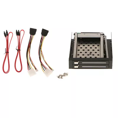 Dual Bay 2.5  SATA II Hard Drive Enclosure SSD Tray Caddy Internal • £31.04