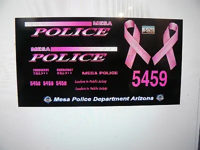 Mesa Arizona Police Patrol Car  Cancer Awareness Decals 1:24 • $13.99