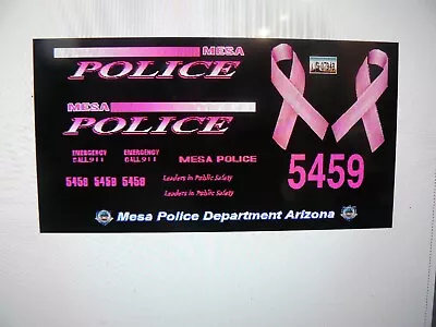 Mesa Arizona Police Patrol Car  Cancer Awareness Decals 1:64 Two For One Money • $10.97