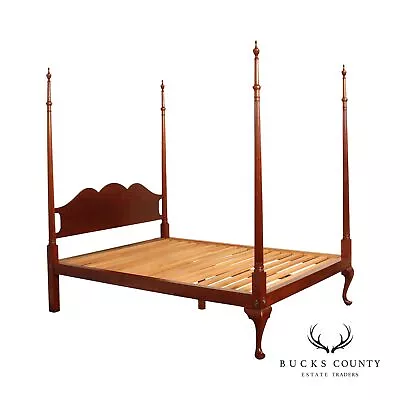 Irion Company Queen Anne Style Mahogany Queen Size Poster Bed • $3495