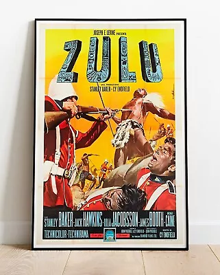 MICHAEL CAINE ZULU REPRO Movie Film Poster 36'' By 24'' (similar To A1 ) • £11.99