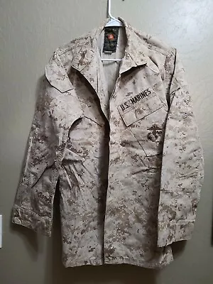 U.S.M.C. DESERT MARPAT DIGITAL CAMO JACKET Size Small LONG SHORT-BARK INDUSTRIES • $19.99