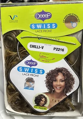 VIVICA A FOX CHILLI-V SYNTHETIC FUTURA DEEP LACE FRONT WIG -Color P2216 • $30.96