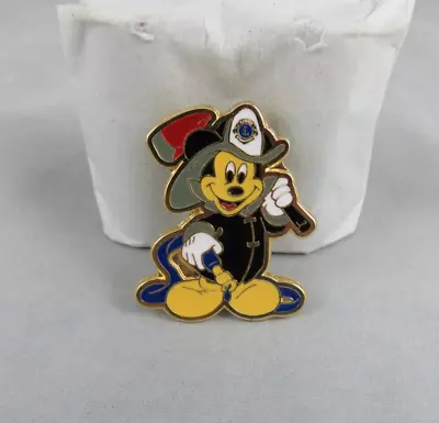 Disney / Lions Club Pin - Mickey Mouse Fireman Firefighter - Black Uniform • $21