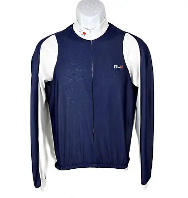 RLX Polo Sport Jacket Men Small Blue Zip Front Windstopper N2S Ralph Lauren • $35