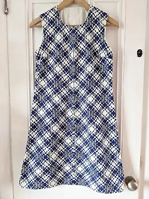 £15 • Buy Vintage Retro 60s Dress Size 8-10 Mod Twiggy Quant