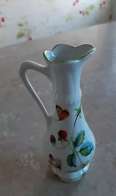 £0.99 • Buy Vintage JAMES KENT OLD FOLEY - Bud Vase/Jug - STRAWBERRIES & BUTTERFLIES