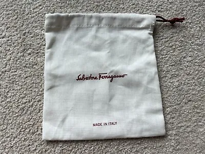 Salvatore Ferragamo White Empty Belt Dust Bag Storage Red Logo 7” X 7.75” New • $85.16