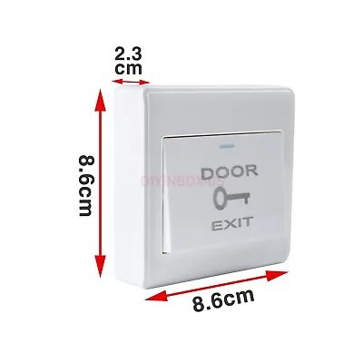 Electric Magnetic Door Lock Exit Release Button Push Switch Panel Access Control • $5.64