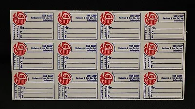 Vintage NOS Van Camp Hardware Tools Price Tag Stickers - Indianapolis IN • $4.50