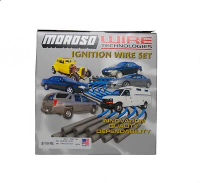 Moroso Spark Plug Wire Set 9073M; Mag-Tune Race 8mm Black HEI 90deg For SBC • $38.22