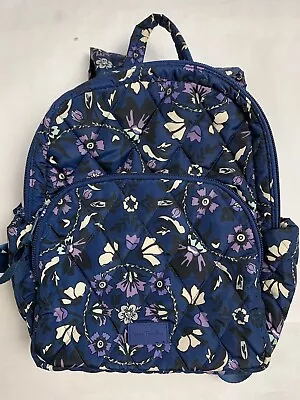 Vera Bradley Backpack Blue & White Floral Small Quilted • $19.99