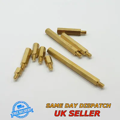 £2.80 • Buy Male-Female M4 Thread Pillar Hexagonal Brass Spacer PCB Studs Standoff Hex