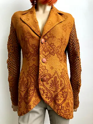 VTG Vivienne Tam For East Wind Code Orange Slim Jacket Knit Long Sleeve Size M • $184.99