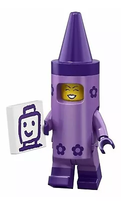 The LEGO Movie Series 2 CMF Crayon Girl Minifigure Purple. Brand New And Sealed • $11