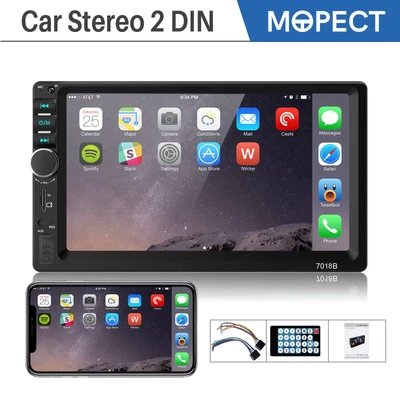 $40.99 • Buy MOPECT 2DIN 7  Car Stereo Bluetooth MP5 Player Touch Screen FM USB Radio In-dash
