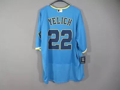 Christian Yelich #22 Milwaukee Brewers City Connect Flex Base Jersey Sz 3XL • $39.99