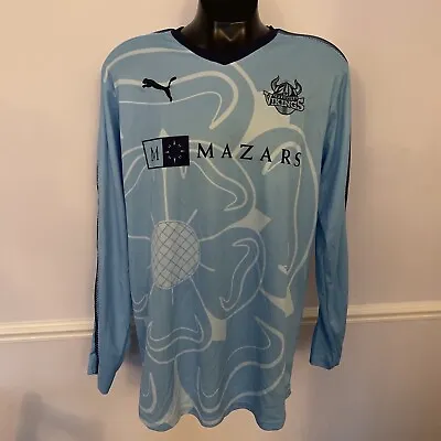 Yorkshire Vikings Men’s Puma Blue Cricket Shirt Size XL Extra Large Long Sleeve • £26