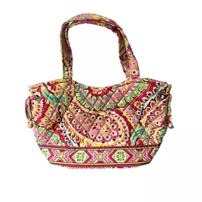 NWOT Vera Bradley Capri Melon Sherry Tote Paisley Small Purse Side Tie • $19.55