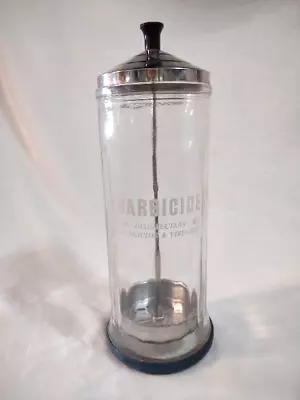 Vintage Barbicide Disinfectant Jar Storage Jar Barber Shop Collectible • $20