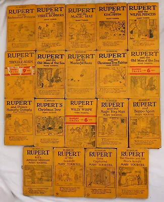 19 X RUPERT BEAR Little Bear Library Vintage Hardback Books 1928-36 Mary Tourtel • £149.99