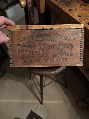 Vintage Advertising Wooden Crate Enoch Morgan Soap New York  Wood Box • $160