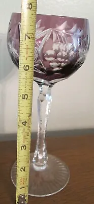 Nachtmann Traube Cut To Crystal Purple Hock Wine Glass 7 5/8  Or Ajka Marsala • $55