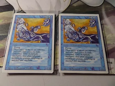 1994 MTG Magic The Gathering Revised Air Elemental Vintage 2 Lot • $5