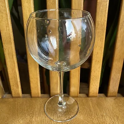 MARIPOSA BUBBLE SMALL BALLOON WINE GLASS 14oz. Clear Hand Blown • $20