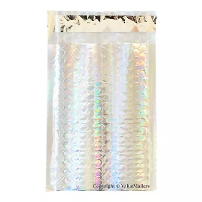 250 #0 Glamor Metallic Holographic Poly Bubble Mailers Envelopes Bags 6x10 DVD • $54.95