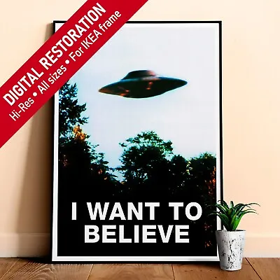 I Want To Believe — Original The X-Files Poster (Ver.2 Season 4-5 1996-1997) • $19