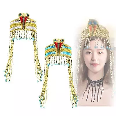 Egyptian Headdress Egyptian Headdress Egyptian Costume Accessories Beaded • £9.72