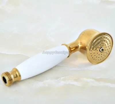 £15.59 • Buy Bathroom Polished Gold Color Brass Telephone Style Hand Held Shower Head Yhh048
