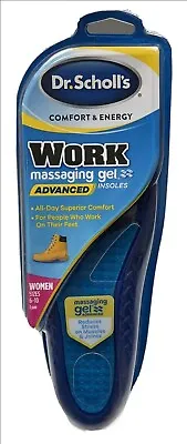 Dr Scholls WORK Massaging Gel ADVANCED Insoles 1 Pair (Women 6-10) Softer Gel • $15.99