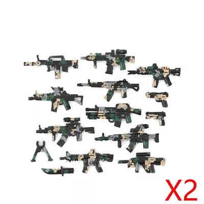 28+Pieces Army Guns Weapon Assembly Blocks Soldier Figure Accessories For Lego • $33.45