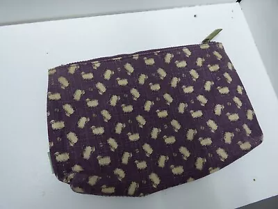 Ladies Ollie & Nic Purple Sheep Patterned Wash Bag / Zipped Pouch • £5