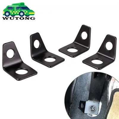 4 Pack 2 3 4 5 6 Point Racing Seat Belt Harness 90 Degree Mounting L Bracket • $13.99