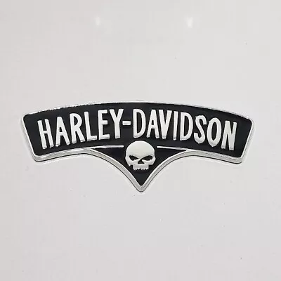 3D Chrome Metal Harley Davidson Skull Letter Fuel Tank Tour Pack Emblem Badge • $26