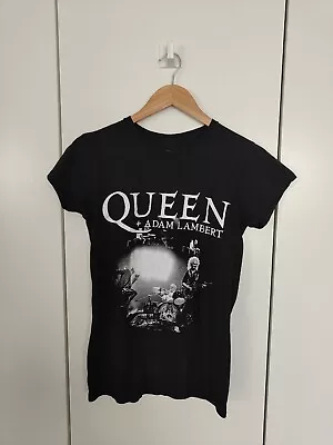 Queen Adam Lambert Rhapsody Tour Band T Shirt L Fits Like UK S • £10.50