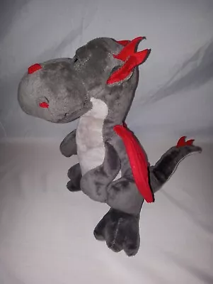 Nici Dragon Plush Stuffed Animal 12 Inch Gray And Red • $18