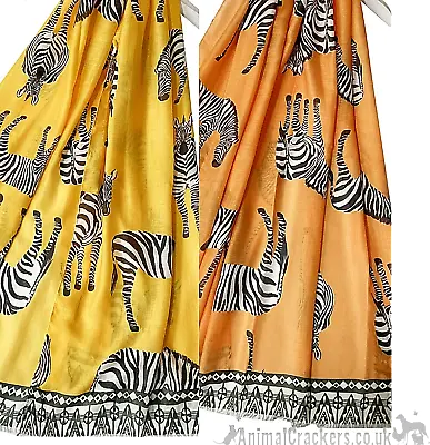 African Style Lightweight Zebra Scarf Sarong Wildlife Safari Animal Lover Gift • £8.95