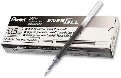 20 X Pentel LRN5 Roller Refill For EnerGel Gel Pen 0.5mm Metal Tip - Black Ink • $14.98