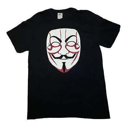 V For Vendetta Mask Mens Black Shirt Medium Movie Natalie Portman Freedom • $19.99