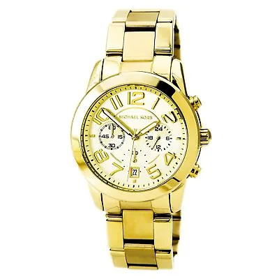 Michael Kors MK5726 Women's Mercer Chrono Gold Tone Steel Watch • $190.18