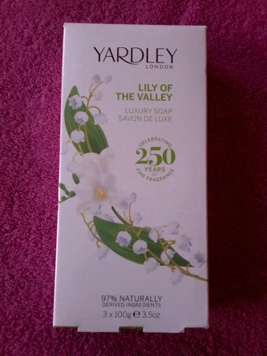 £2.99 • Buy Yardley - Box Of 3 100g Lily Of The Valley Soaps - Brand New In Box